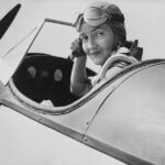 Pilot Nancy Harkness Love aboard her plane.